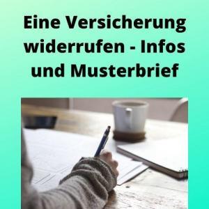 Eine Versicherung widerrufen - Infos und Musterbrief