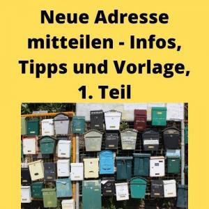 Neue Adresse Mitteilen Infos Tipps Und Vorlage 1 Teil